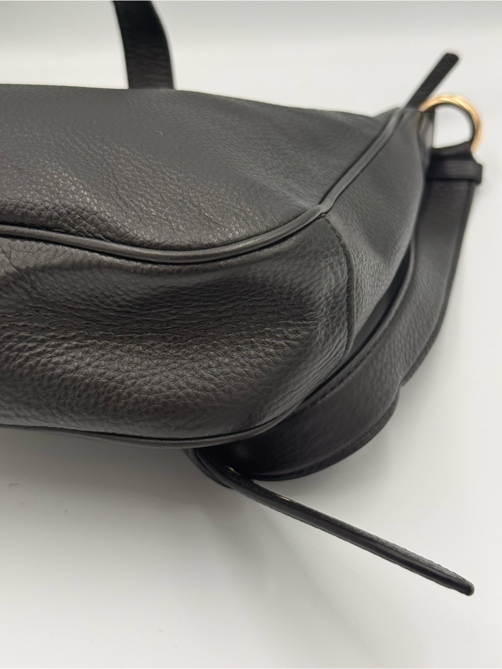 Coach Ellie File Bag Black Pebbled Leather Crossbody Shoulder C1648 - Picture 7 of 10